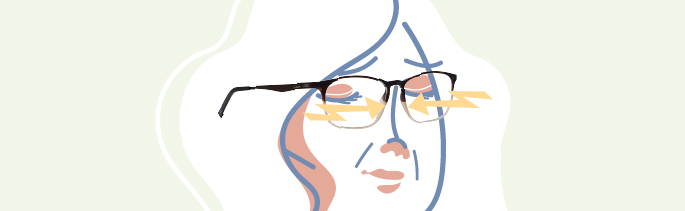 adjusting glasses that pinches your nose