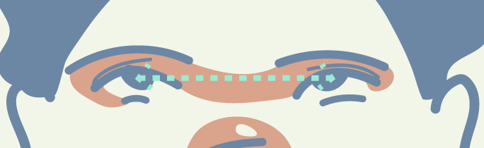 PD is the distance between the center of your left pupil to the center of your right pupil