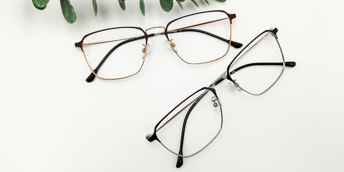 lightweight glasses with browline frame