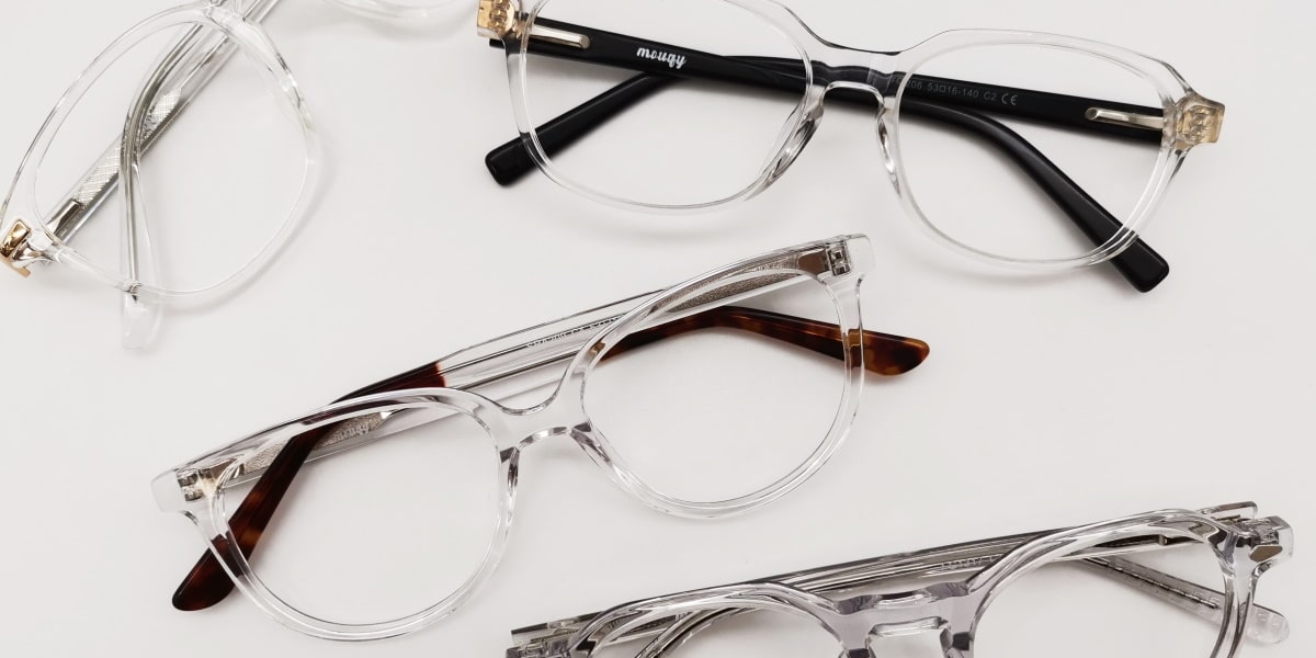 clear glasses in assorted frames