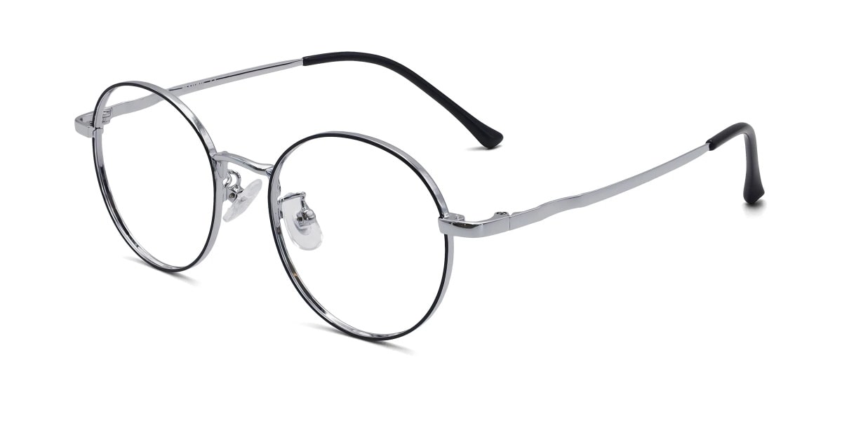 designer in round black silver