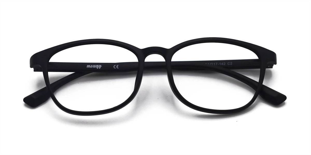 Would black glasses frame or clear glasses frame compliment a