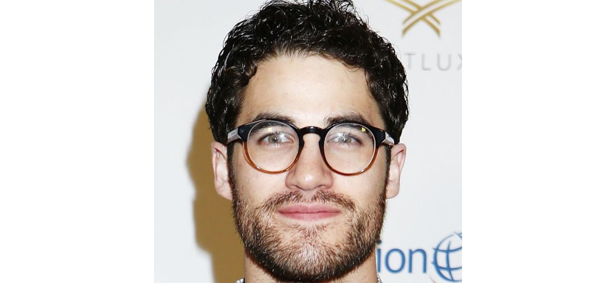 darren criss and his glasses with hazel eyes