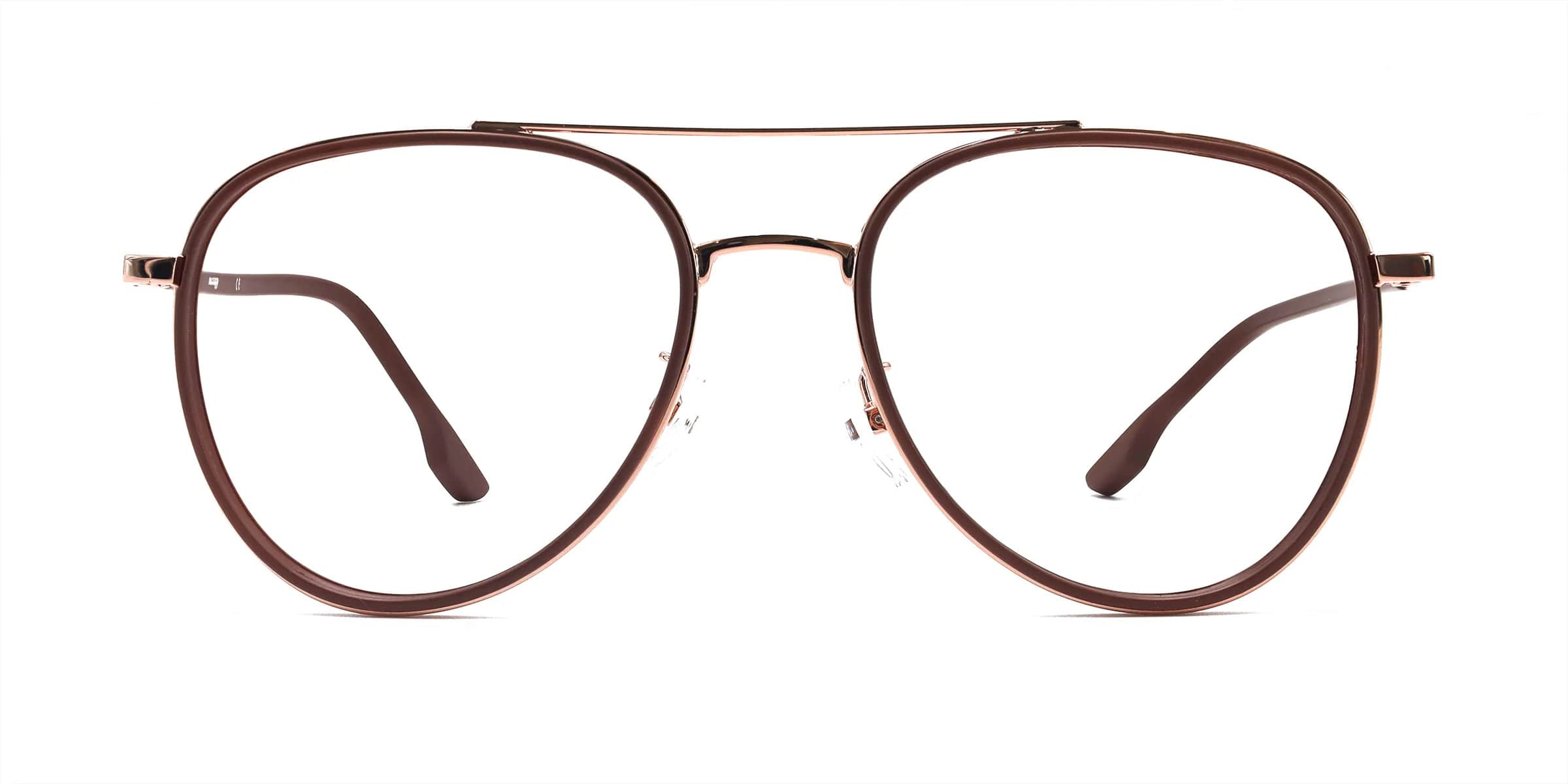 mouqy justin aviator brown frame