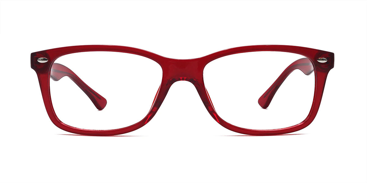 june rectangle red eyeglasses frame