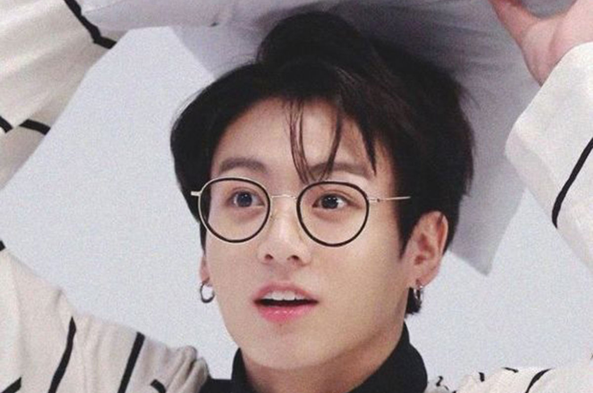 Jungkook in his quirky stylish frames
