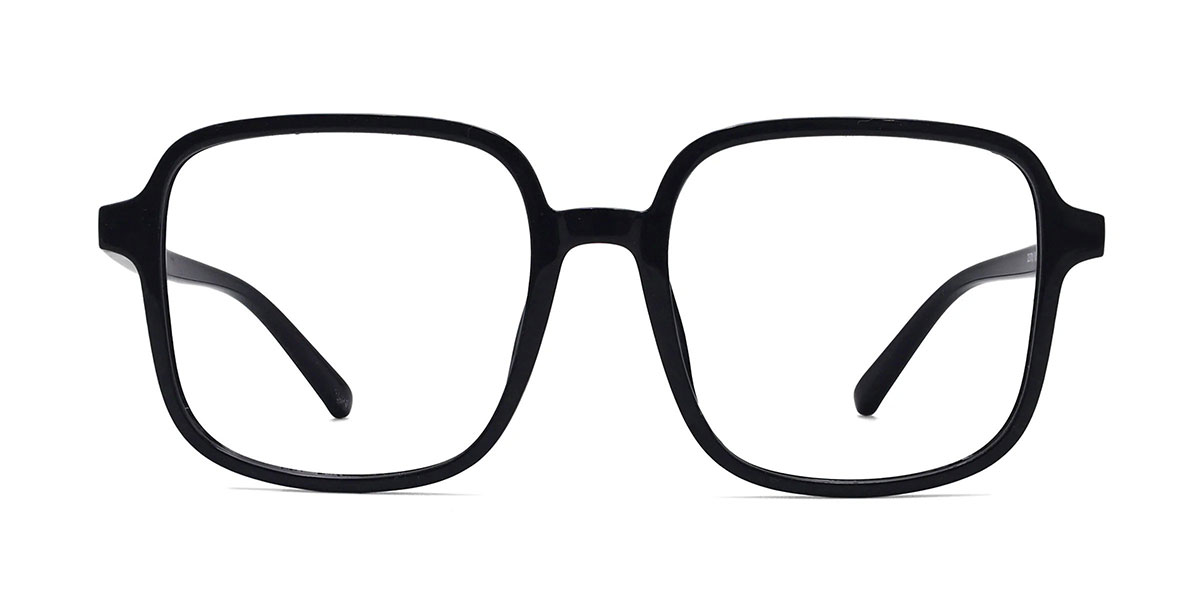 navy square black eyeglasses frame