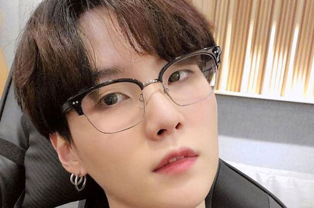 Suga in these smart browline frames