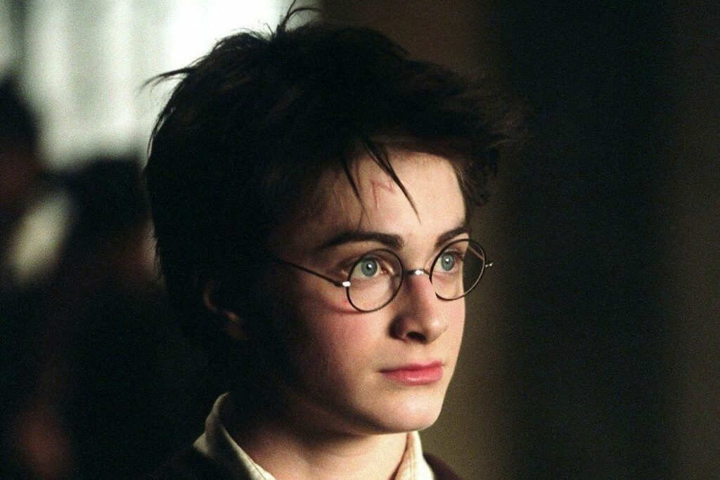 Daniel Radcliffe in his iconic round glasses