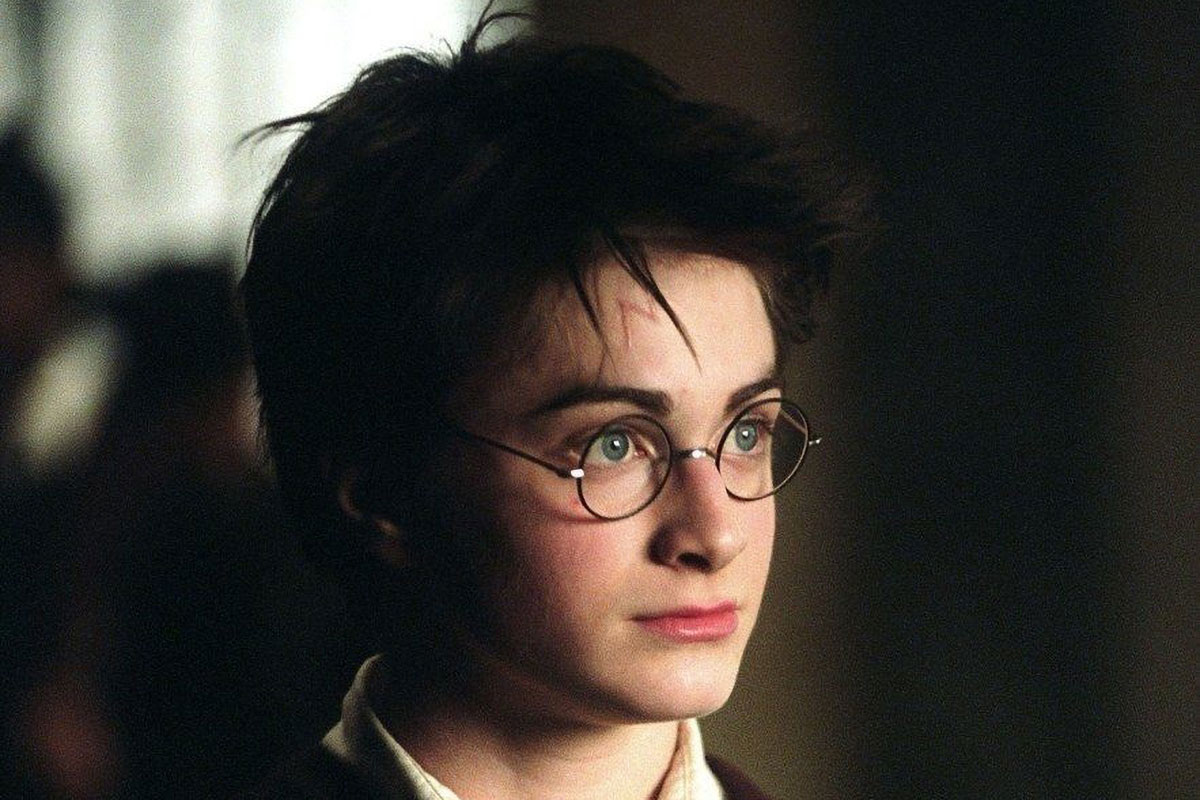 Daniel Radcliffe in his iconic round glasses
