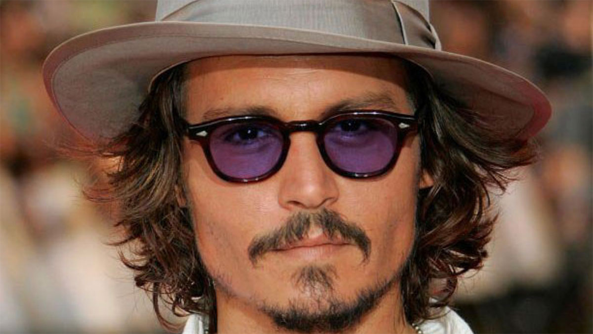 Johnny Depp in his Moscot Lemtosh