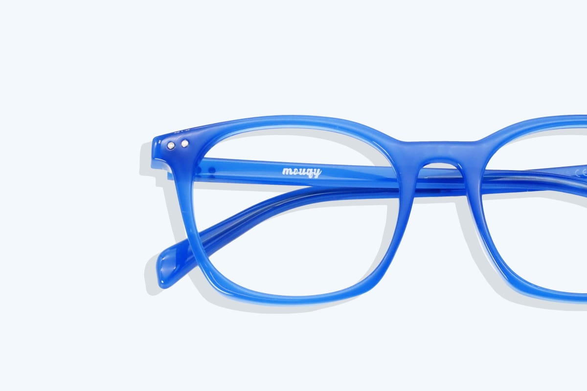 beyond blue glasses with square frame