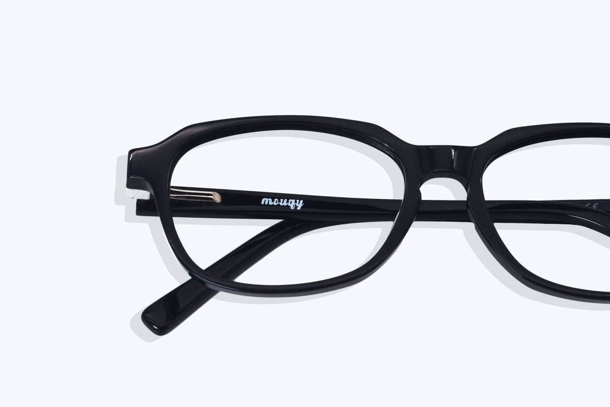 dan black glasses with rectangle frame