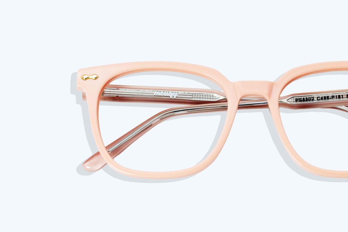ella pink glasses with square frame