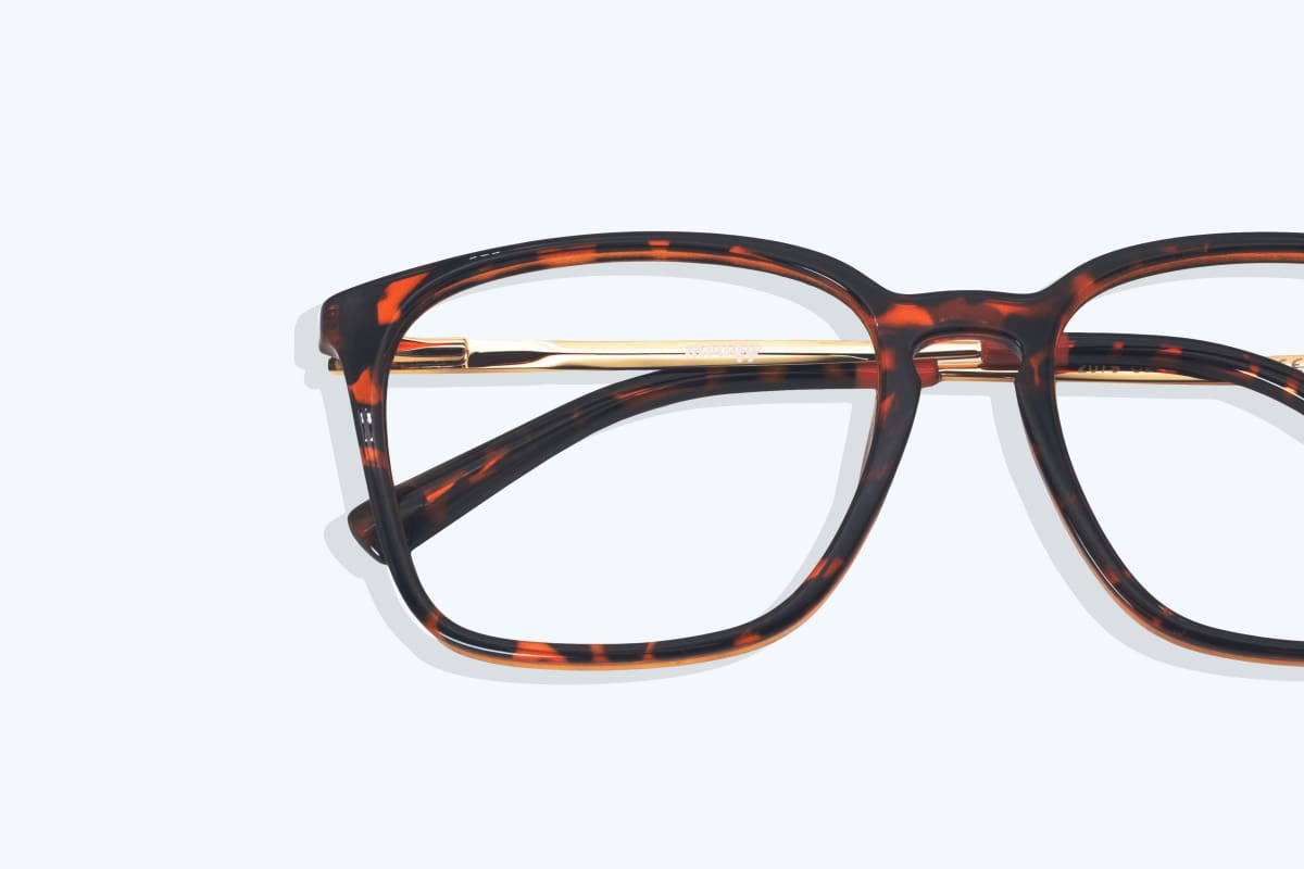 gentle tortoise shell glasses with square frame
