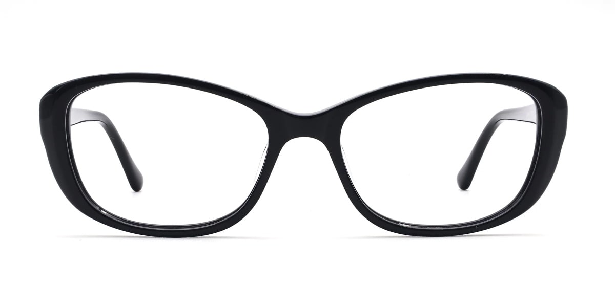 laura black rectangle eyeglasses frame