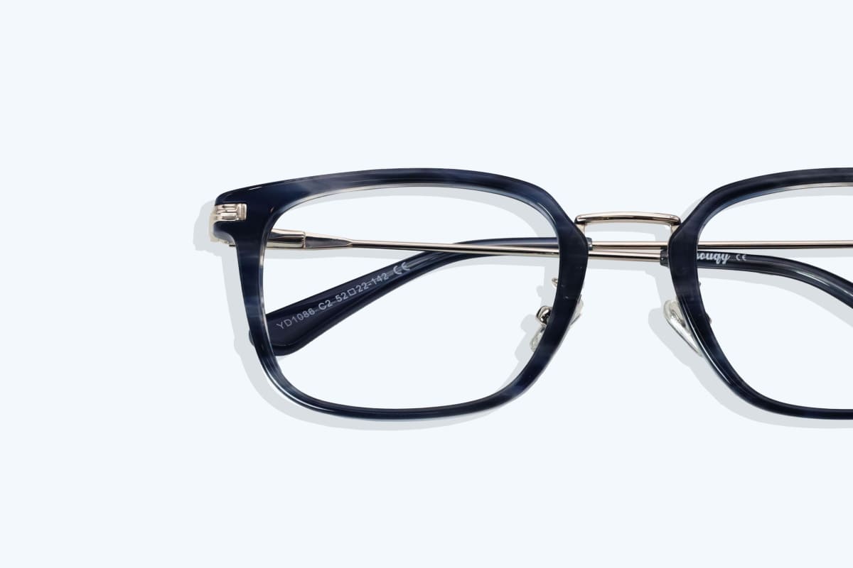 ultra rectangle glasses with gray frame
