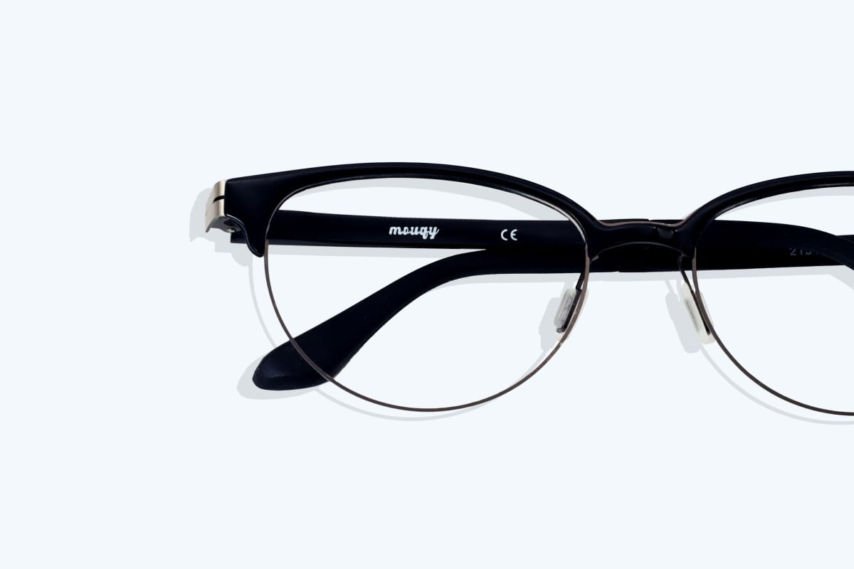 victor oval glasses with black frame