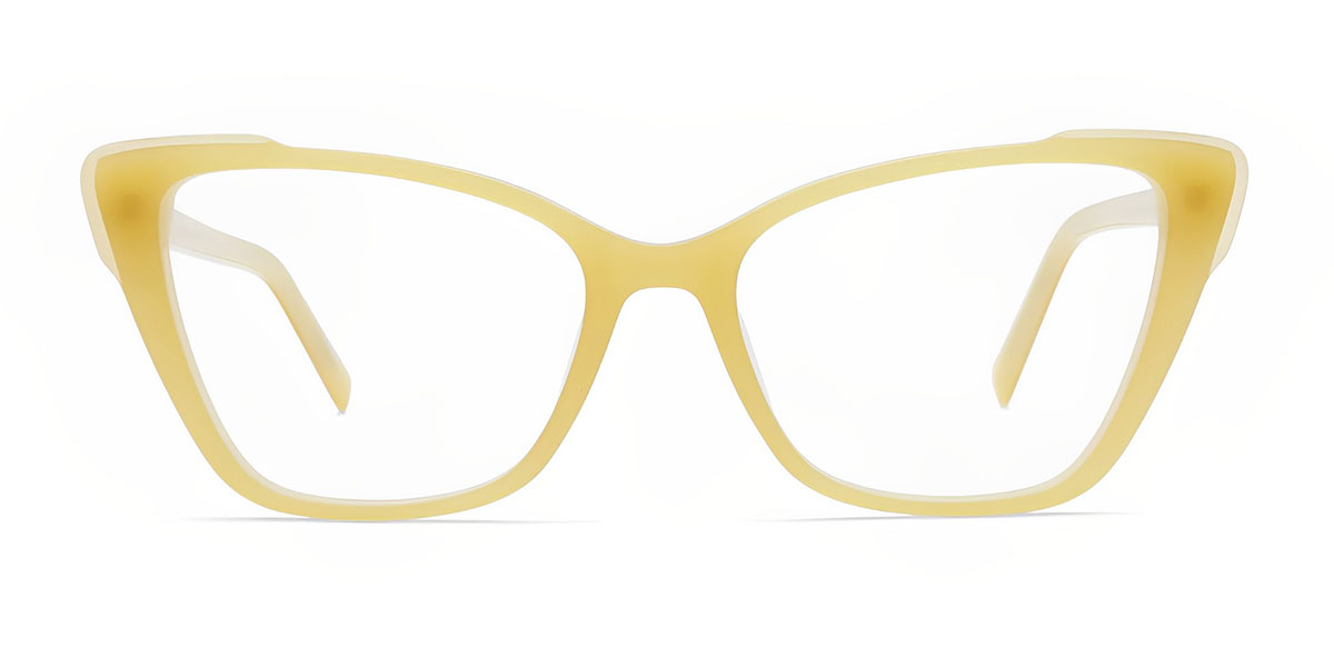 Wink cat eye yellow front view