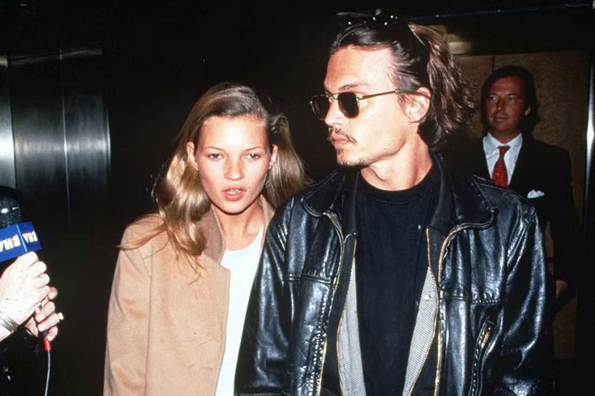 young Johnny with Kate Moss