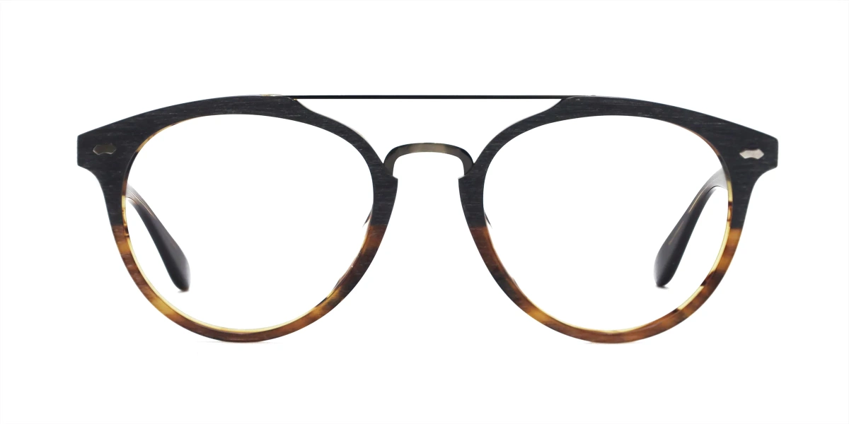 aesthete aviator tortoise brown front view