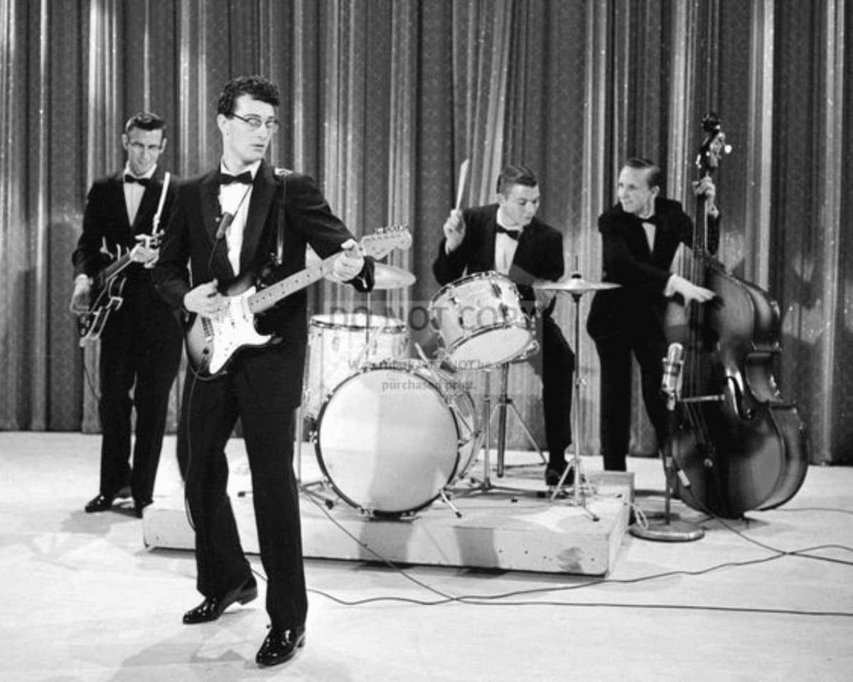 buddy holly and the crickets performing at the ed sullivan show in 1957