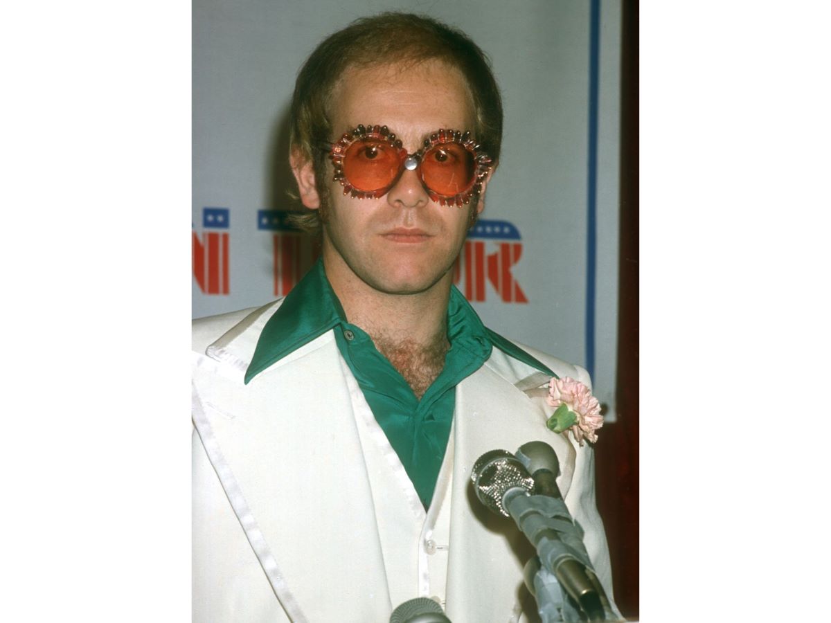 elton john in funky round glasses