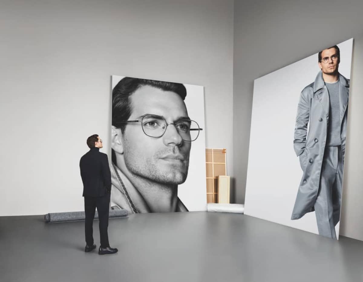 henry cavill in glasses boss ad