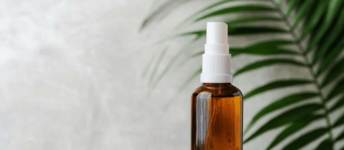 a bottle of homemade eyeglass cleaning solution