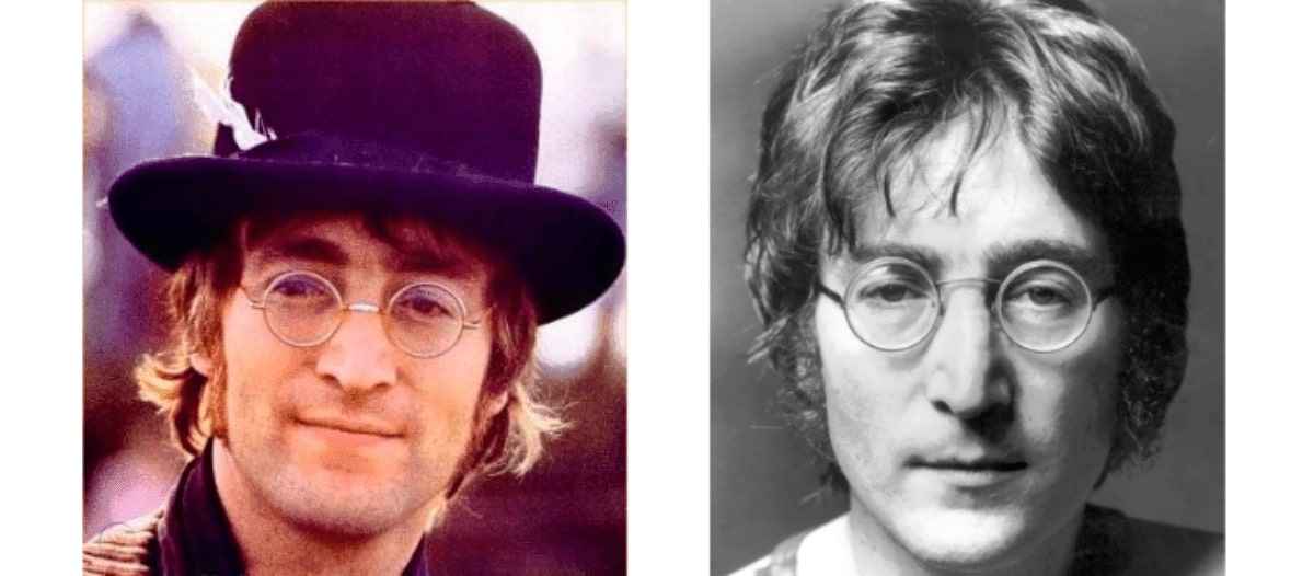 john lennon wearing a pair of windsor glasses frame