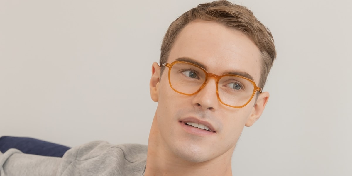 man wearing a pair of glasses with keyhole bridge
