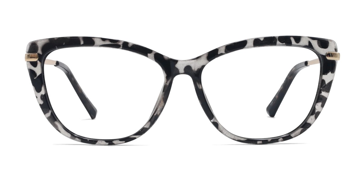 natty cat eye black tortoise glasses frames front view