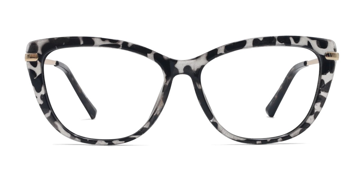 natty cat eye black tortoise front view