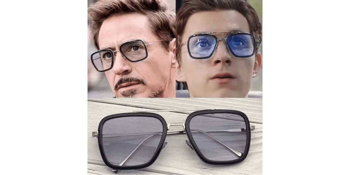 tony stark and peter parker with a pair of sunglasses in the movie iron man
