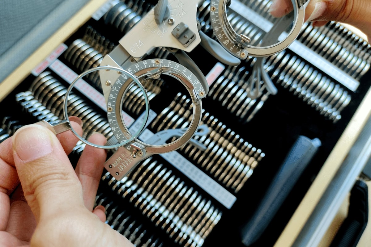 a pair of trial frame