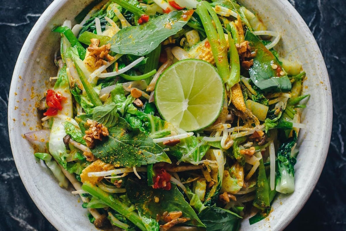 a bowl of nutrient rich salad that maintain eye health