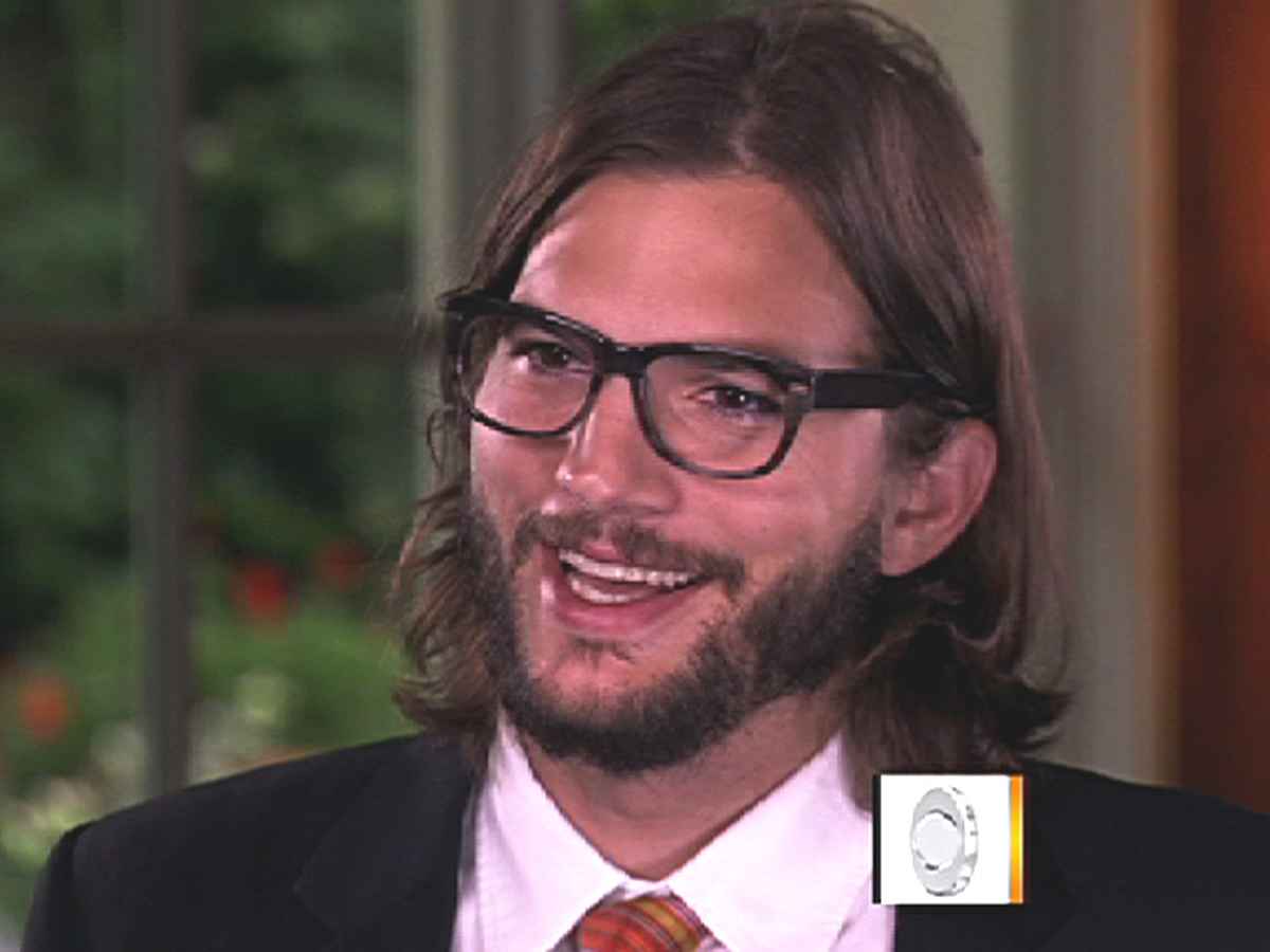 ashton kutcher black square glasses