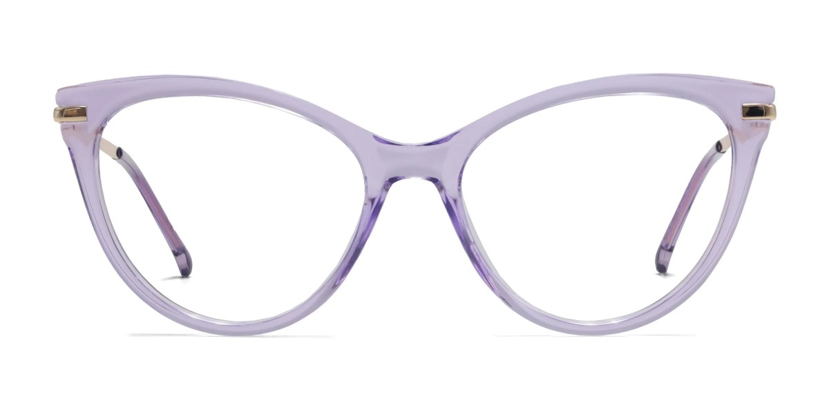 audrey cat eye purple front view