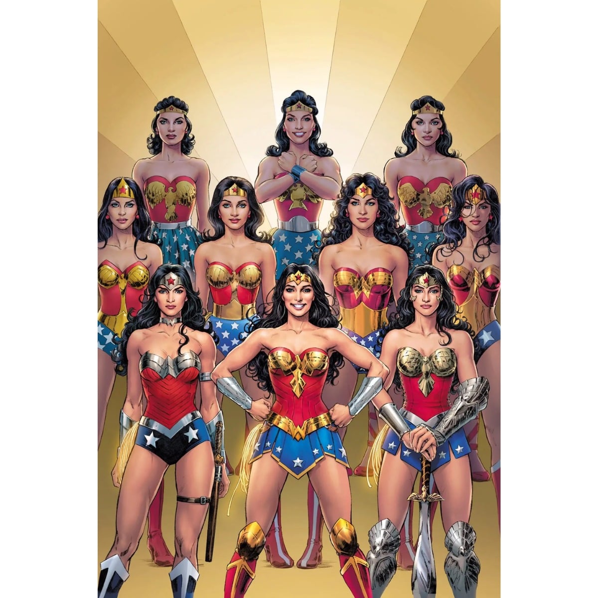 different versions of wonder woman through the generations