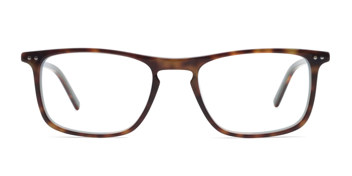 dylan rectangle tortoise glasses frames front view