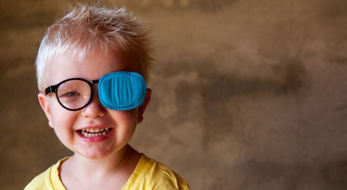 an eye treatment for a child