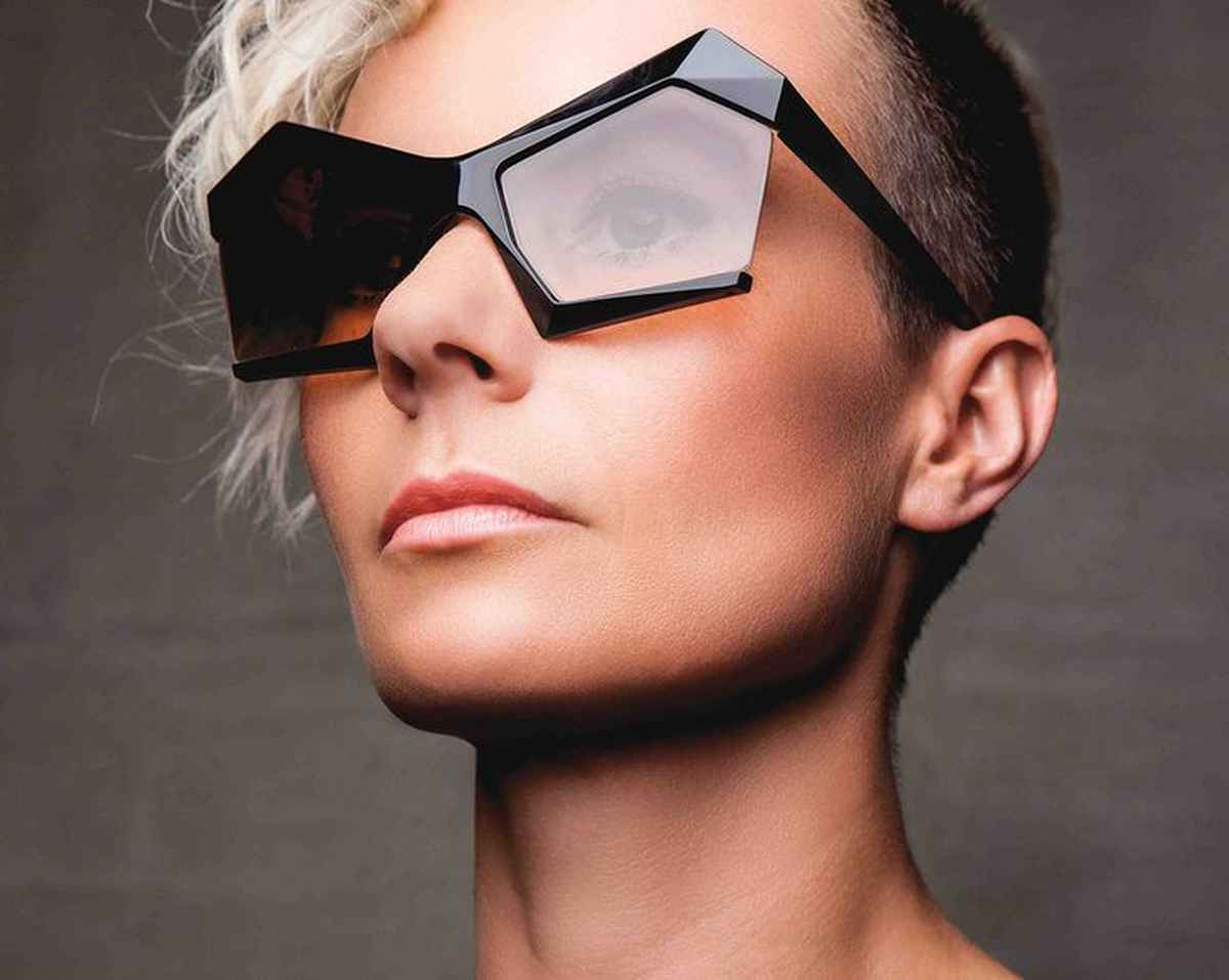 Geometric glasses with a futuristic vibe, standing out from the rest