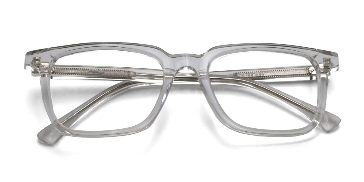 hype clear square eyeglasses frame top view