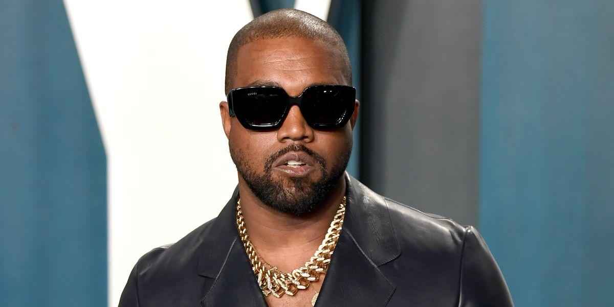 Kanye West wears thick rimmed geometric gucci glasses
