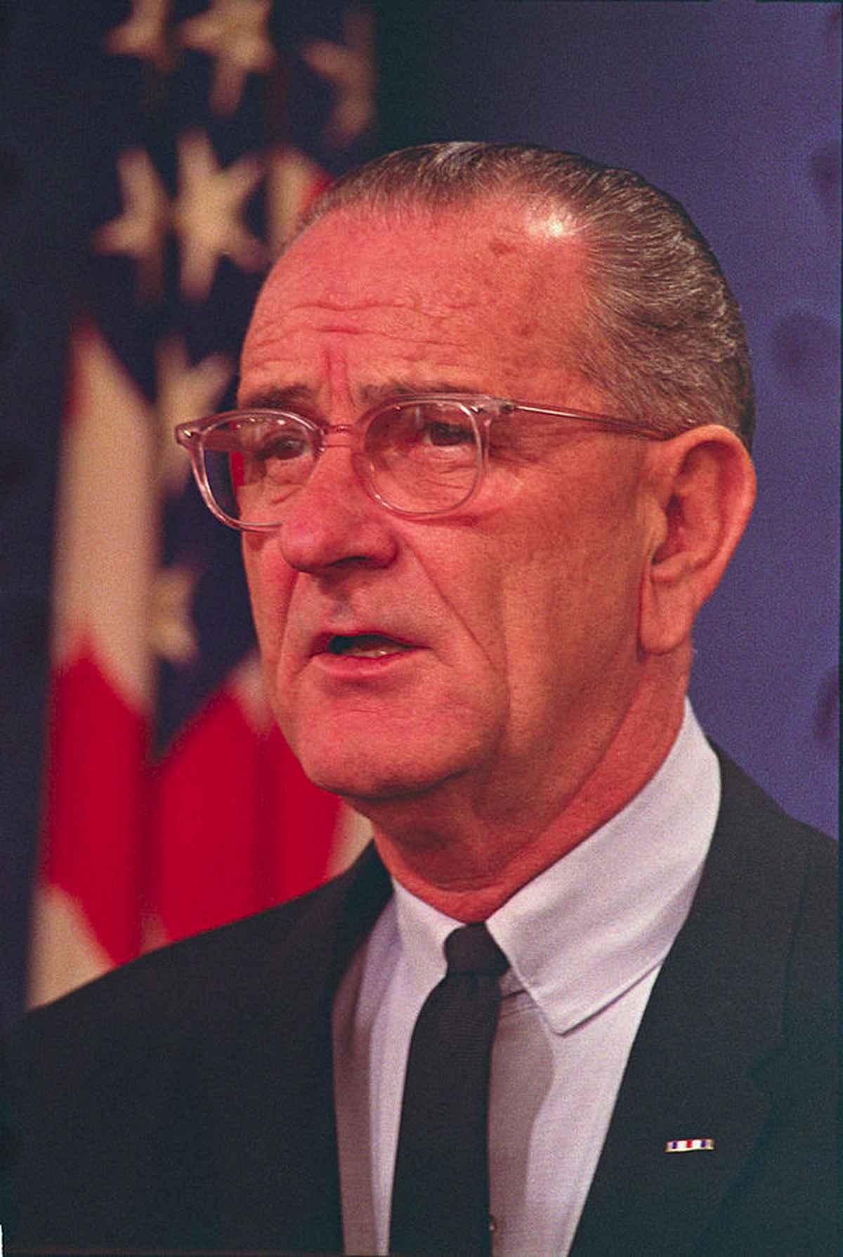 President Lyndon Johnson pictured at the Honolulu Conference on the Vietnam War