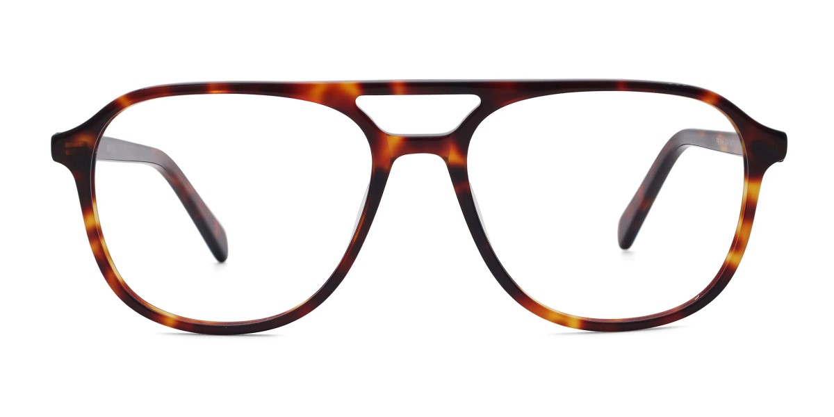 maestoso aviator tortoise glasses frames front view