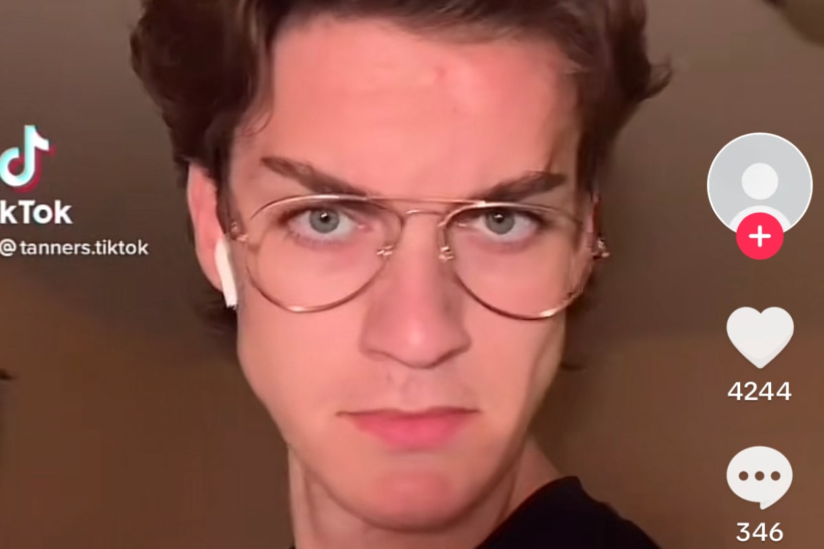 tanner hendrickson wears aviator glasses on tiktok