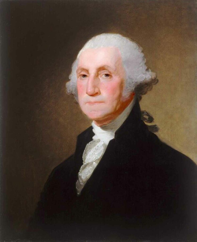 George Washington portrait by Gilbert Stuart in 1821