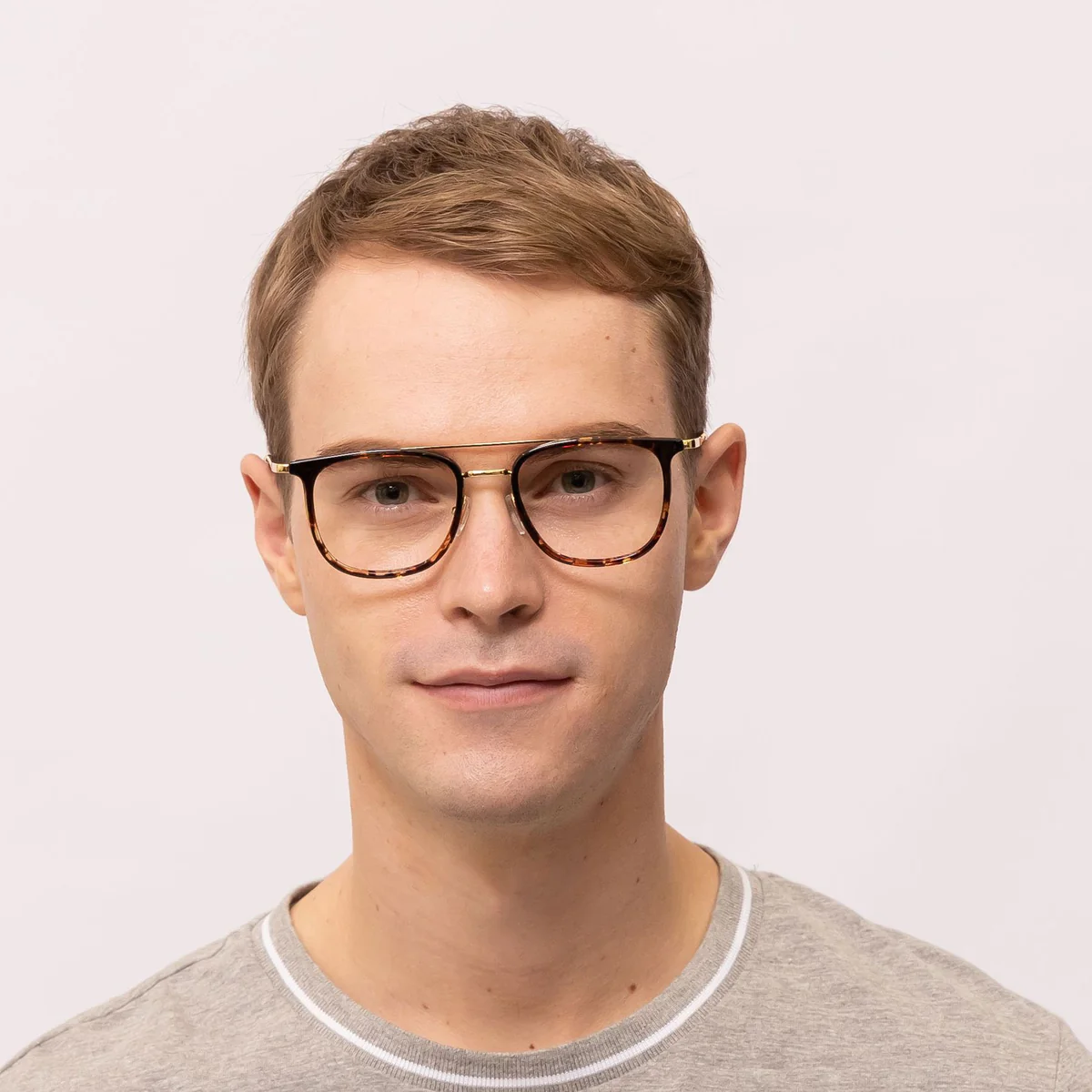 man wears aviator glasses frame